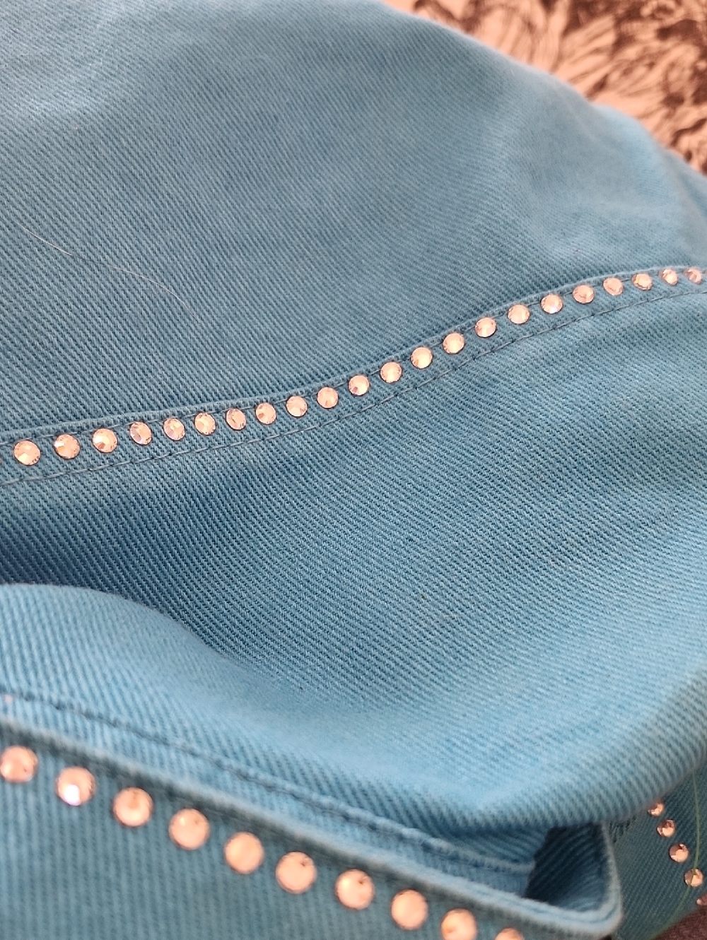 Turquoise Rhinestone Equestrian Western Show Rodeo Jacket Small - Picture 10 of 10